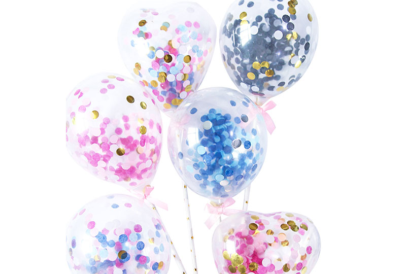 Mini-5-Zoll-Konfetti-Ballon für Geburtstagskuchendekoration